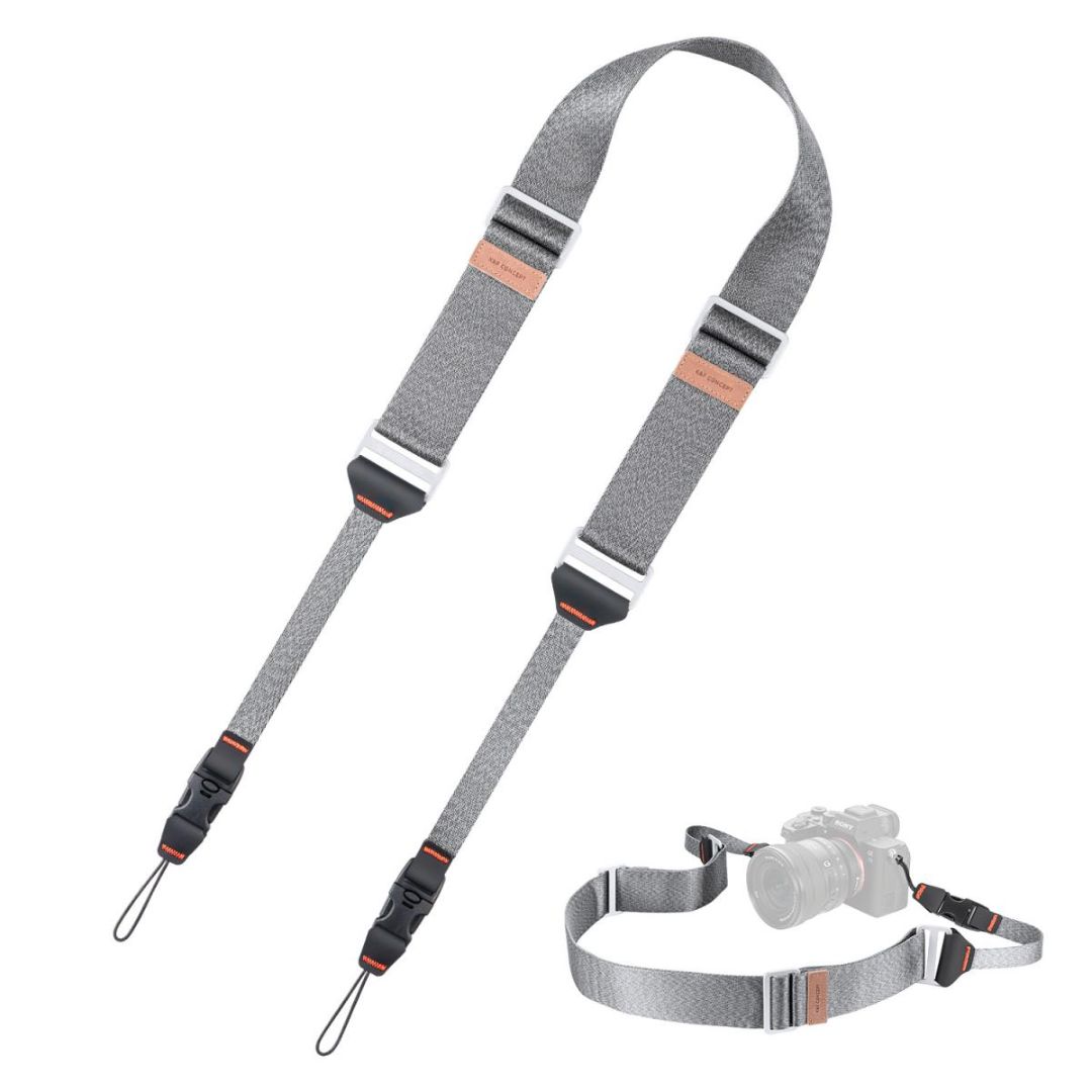 K&F Concept 45mm Camera Neck Strap with Quick Release svetlo sivi KF13.132 - 1